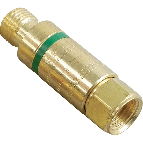 Flashback Arrestors - Oxy/Fuel Gas, Fuel Gas (red)/Oxygen (green), Regulator Adaptor Style Solutions industrielles ALPHA