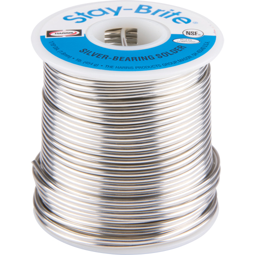 M&eacute;taux d'apport Stay-Brite, Sans plomb, 96 % d'&eacute;tain, 4 % d'argent, &acirc;me Plein, dia. 0,0625" Solutions industrielles ALPHA
