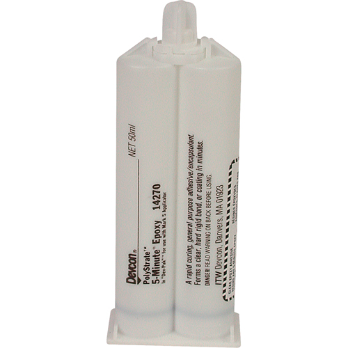 5-Minute Adhesive, 50 ml, Dual Cartridge, Two-Part, Clear Solutions industrielles ALPHA