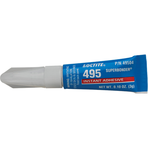 Adh&eacute;sif instantan&eacute; Super Bonder 495, Transparent, Tube, 3 g Solutions industrielles ALPHA