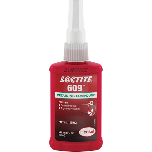 Retaining Compound 609 General Purpose, 50 ml, Bottle, Green Solutions industrielles ALPHA