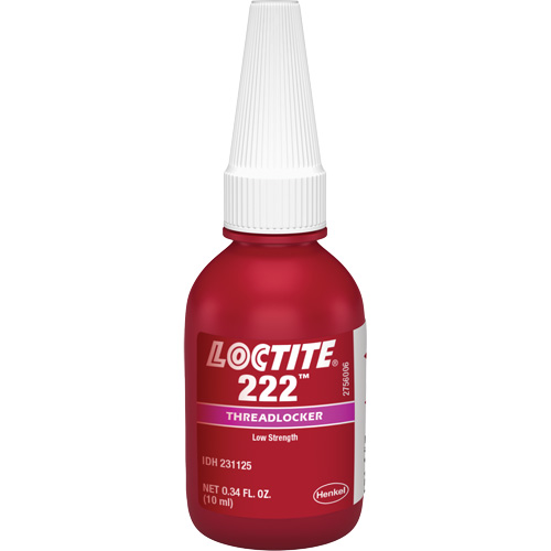 Compos&eacute; de blocage 222 petite vis, Mauve, Basse, 10 ml, Bouteille Solutions industrielles ALPHA