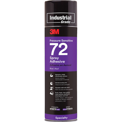 Adh&eacute;sifs autocollants 72, Bleu, Canette a&eacute;rosol Solutions industrielles ALPHA