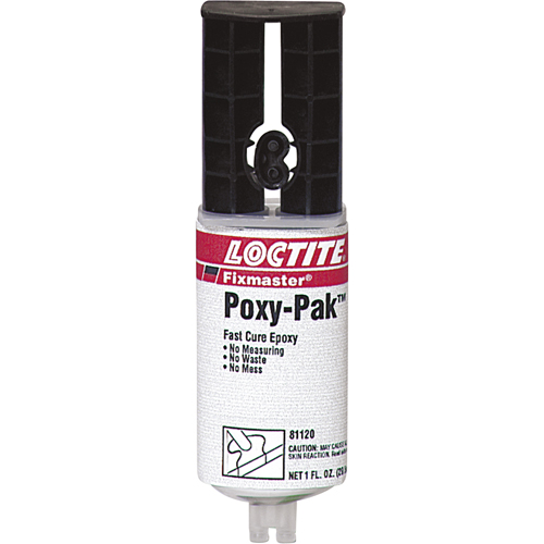 Adh&eacute;sif &agrave; s&eacute;chage rapide POXY PAK de Fixmaster, 92 g, Seringue, Deux composants, Translucide Solutions industrielles ALPHA