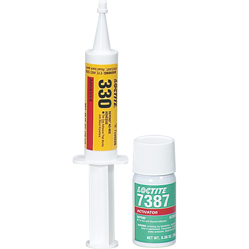 330 Depend&reg; No-Mix Adhesive, Two-Part, 250 ml, Kit, Amber Solutions industrielles ALPHA
