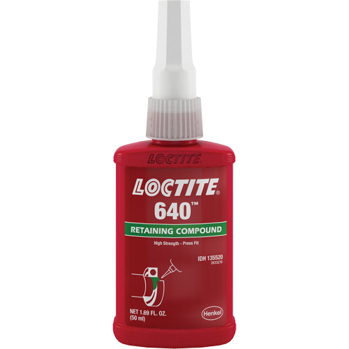 Compos&eacute; de retenue 640 r&eacute;sistance moyenne/haute temp&eacute;rature, 50 ml, Bouteille, Vert Solutions industrielles ALPHA