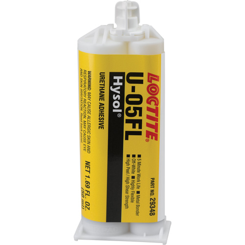 Adh&eacute;sif ur&eacute;thane Hysol U-05FL, Deux composants, Cartouche double, 90 g, Blanc cass&eacute; Solutions industrielles ALPHA