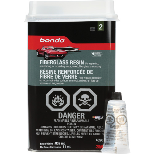 Bondo&reg; Fibreglass Resin, Two-Part, 852 ml, Bottle, Off-White Solutions industrielles ALPHA