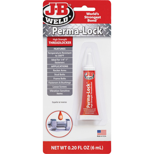 Compos&eacute; de blocage Perma-Lock, Rouge, &eacute;lev&eacute;, 6 ml, Tube Solutions industrielles ALPHA