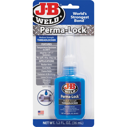 Compos&eacute; de blocage Perma-Lock, Bleu, Moyen, 36 ml, Bouteille Solutions industrielles ALPHA