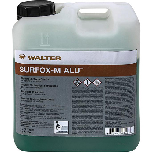 Solution &eacute;lectrolytique de marquage sur l'aluminium Surfox-M Solutions industrielles ALPHA