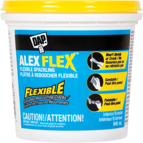 Pl&acirc;tre &agrave; reboucher flexible Alex Flex, 946 ml, Contenant en plastique Solutions industrielles ALPHA