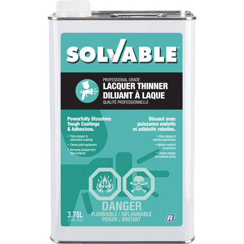 Professional Grade Lacquer Thinner, Rectangular Can, 3.78 L Solutions industrielles ALPHA