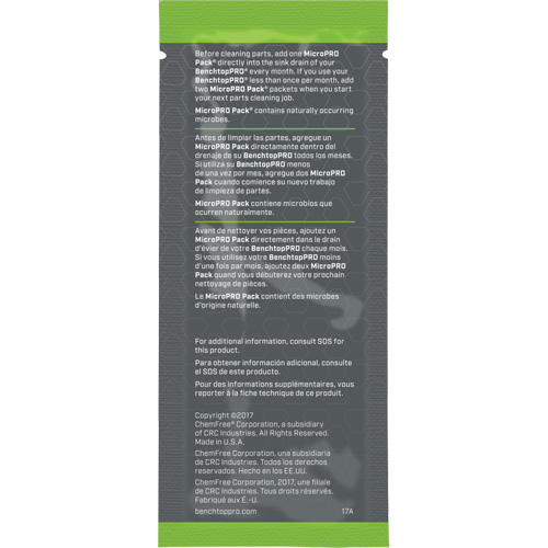 MicroPro Pack&reg; Microbial Cleaning Agent, 0.5 oz., Packet Solutions industrielles ALPHA