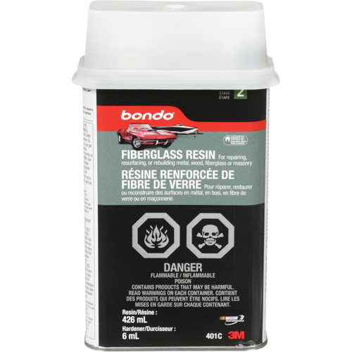 Bondo&reg; Fibreglass Resin, Two-Part, 15 oz., Rectangular Can Solutions industrielles ALPHA