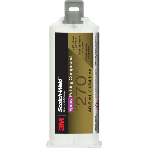 Mat&eacute;riau d'enrobement &eacute;poxyde Scotch-Weld, 1,7 liq. oz./48,5 ml, Cartouche double, Deux composants, Transparent Solutions industrielles ALPHA