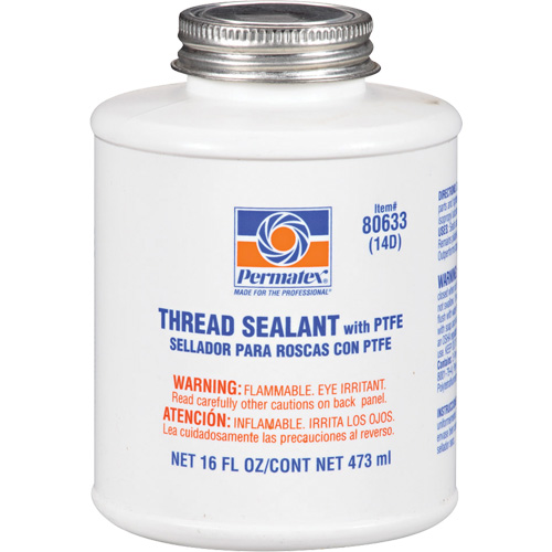 Scellant pour filetage avec PTFE, Canette &agrave; dessus brosse, 473 ml, -54° C - 149° C/-65° F - 300° F Solutions industrielles ALPHA