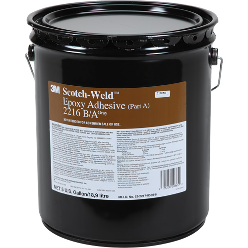 Scotch-Weld Adhesive, 5 gal., Pail, Two-Part, Grey Solutions industrielles ALPHA