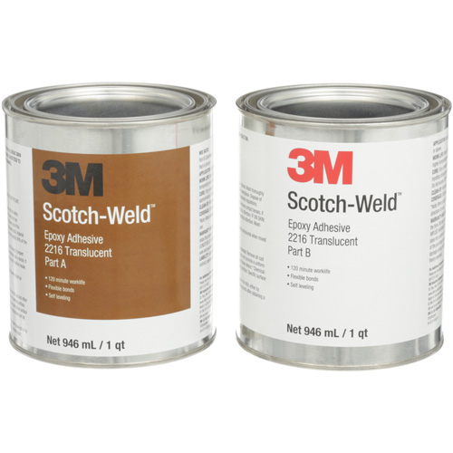 Adh&eacute;sif Scotch-Weld, 32 oz liq., Trousse, Deux composants, Translucide Solutions industrielles ALPHA