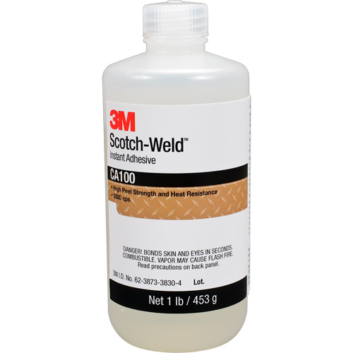 Scotch-Weld Instant Adhesive CA100, Off-White, Bottle, 1 lbs. Solutions industrielles ALPHA