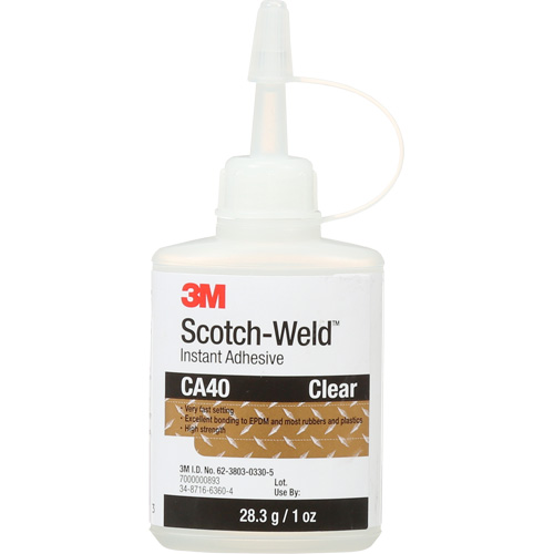 Instant Adhesive, 1 oz., Bottle, Yellow Solutions industrielles ALPHA