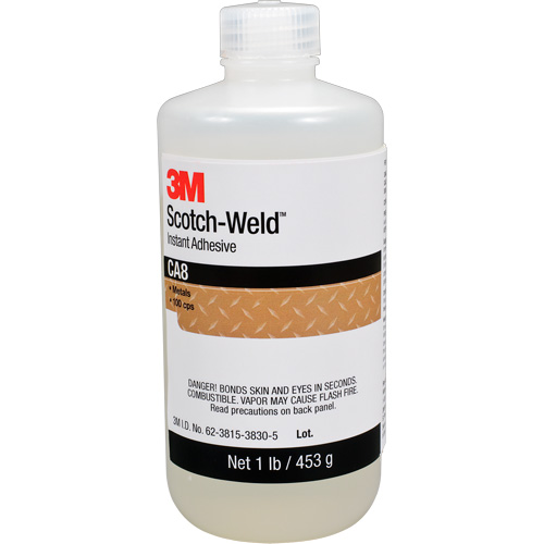 Scotch-Weld Instant Adhesive CA8, Clear, Bottle, 1 lbs. Solutions industrielles ALPHA