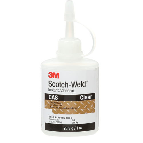 Scotch-Weld Instant Adhesive CA8, Clear, Bottle, 1 oz. Solutions industrielles ALPHA