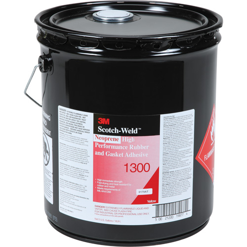 High-Performance Rubber & Gasket Adhesive, Pail, Yellow Solutions industrielles ALPHA