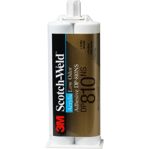 Scotch-Weld Low-Odour Acrylic Adhesive, Two-Part, Dual Cartridge, 1.7 oz., White Solutions industrielles ALPHA