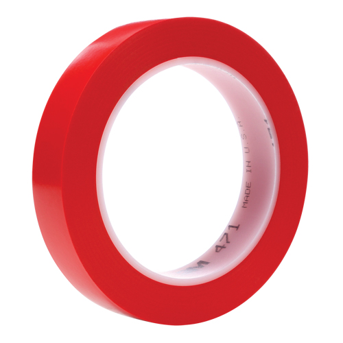 Ruban en vinyle 471, 19 mm (3/4") la x 32,9 m (108') lo, 5,3 mils, Rouge Solutions industrielles ALPHA