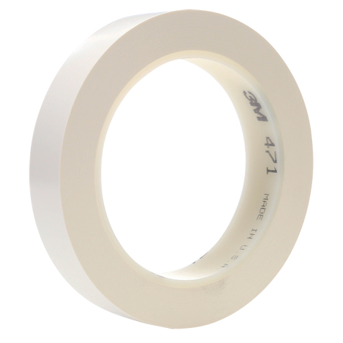 471 Vinyl Tape, 25.4 mm (1") W x 32.9 m (108') L, 5.3 mils, White Solutions industrielles ALPHA