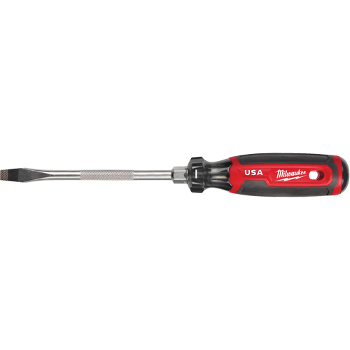 Tournevis &agrave; fente, Tige de 5/16", Ronde, 279 mm lo, Prise en Coussin&eacute;e Solutions industrielles ALPHA
