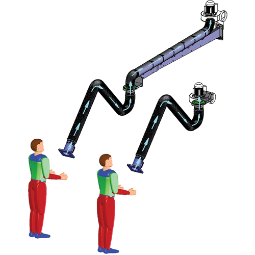 Bras d'extraction de fum&eacute;e Solutions industrielles ALPHA