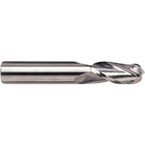 Fraise en bout sph&eacute;rique, 1/8" dia., 4 cannelures, Carbure Solutions industrielles ALPHA