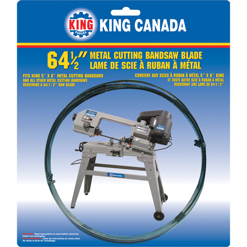 Bandsaw Metal Blade, Carbon Steel, 64-1/2" L x 1/2" W x 0.025" Thick, 10 TPI Solutions industrielles ALPHA