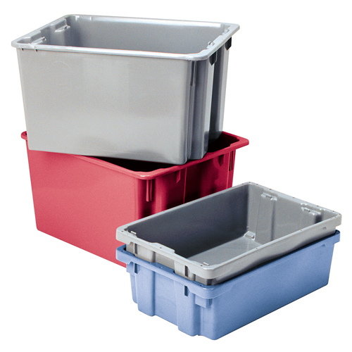 Contenants Stack-N-Nest Polylewton, 12" x 21" x 17", Bleu Solutions industrielles ALPHA