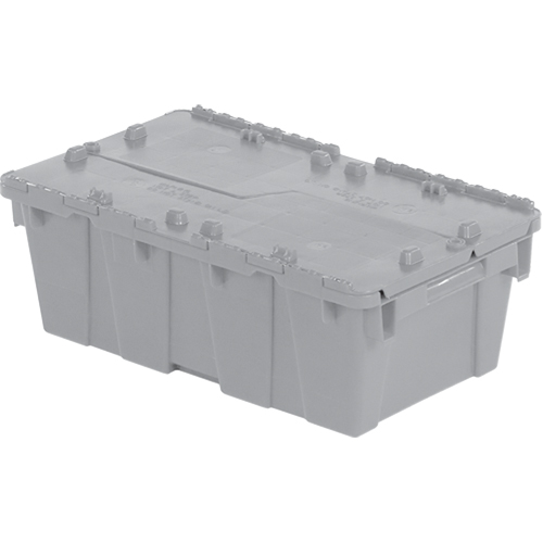Contenants de distribution Flipak en plastique poly&eacute;thyl&egrave;ne (PE), 19,7" x 11,8" x 7,3", Gris Solutions industrielles ALPHA