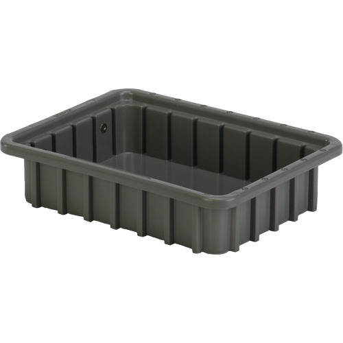 Divider Box&reg; Containers, Polyethylene, 10.8" W x 8.3" D x 2.5" H, Grey Solutions industrielles ALPHA
