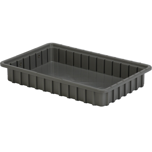 Divider Box&reg; Containers, Polyethylene, 16.5" W x 10.9" D x 2.5" H, Grey Solutions industrielles ALPHA