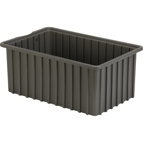 Divider Box&reg; Containers, Polyethylene, 16.5" W x 10.9" D x 7" H, Grey Solutions industrielles ALPHA