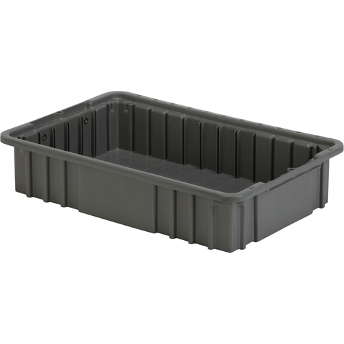 Contenant Divider Box, Poly&eacute;thyl&egrave;ne, 15,5" la x 9,9" p x 3,5" h, Gris Solutions industrielles ALPHA