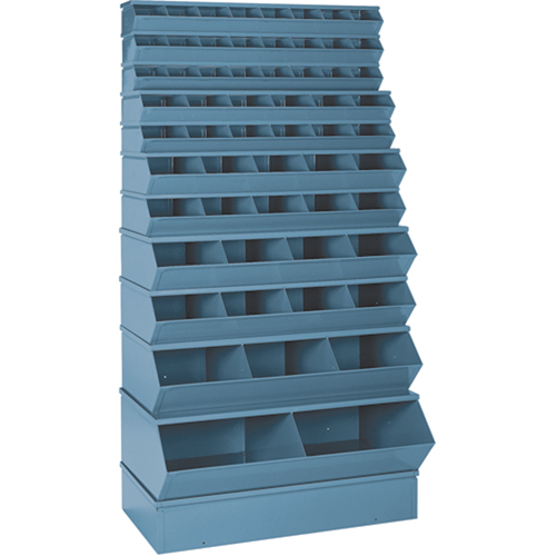 Bacs sectionnels superposables, Cap. 100 lb, 37" la x 8" p x 4-1/2" h, Bleu Solutions industrielles ALPHA