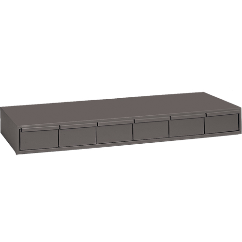 Industrial Drawer Cabinets, 6 Drawers, 33-3/4" W x 11-5/8" D x 4" H, Grey Solutions industrielles ALPHA
