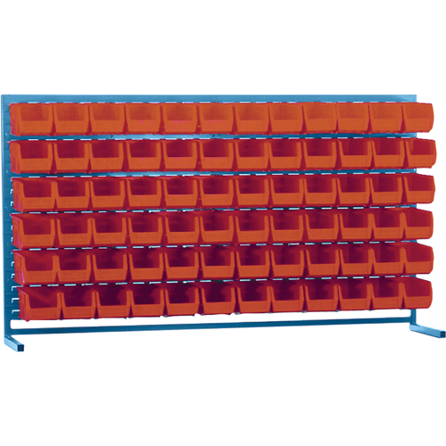 Rayonnage &agrave; persienne avec bacs, 72 bacs, 72" la x 15" p x 40" h Solutions industrielles ALPHA