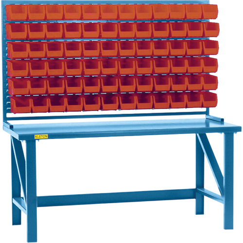 Rayonnage &agrave; persienne avec bacs, 72 bacs, 72" la x 15" p x 40" h Solutions industrielles ALPHA