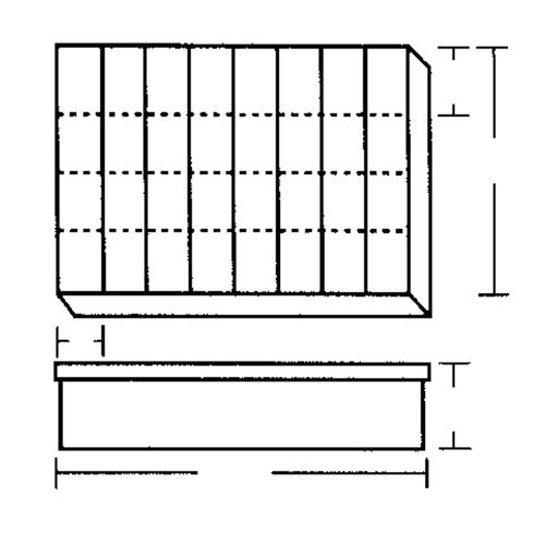 Boîte &agrave; compartiments, Plastique, 32 compartiments, 18-1/2" la x 13" p, 3" h, Gris Solutions industrielles ALPHA