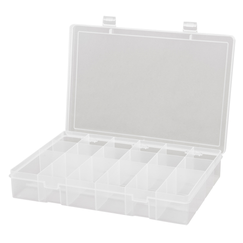 Boîtes &agrave; compartiments compactes en polypropyl&egrave;ne, 13-1/8" la x 9" p x 2-5/16" h, 18 compartiments Solutions industrielles ALPHA
