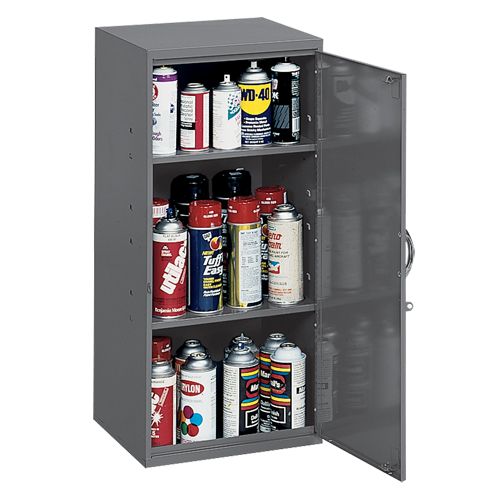 Utility Cabinet, Steel, 2 Shelves, 30" H x 13-3/4" W x 12-3/4" D, Grey Solutions industrielles ALPHA