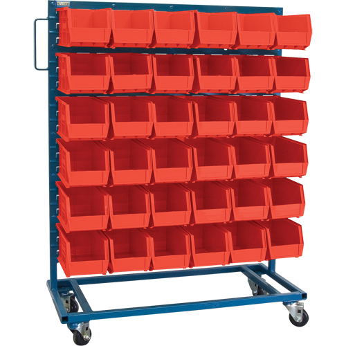 Single-Sided Mobile Bin Rack, Single-sided, 36 bins, 36" W x 16" D x 46-1/2" H Solutions industrielles ALPHA