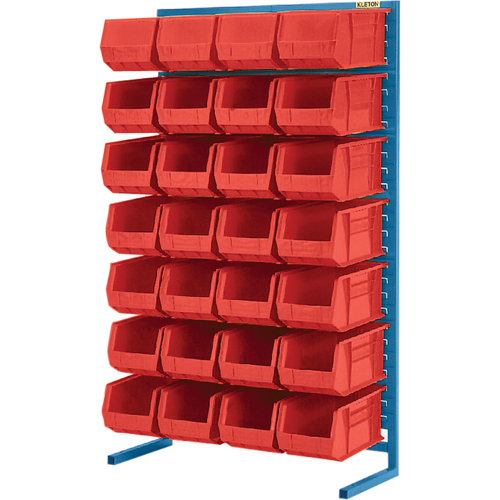Single-Sided Stationary Bin Rack, 36" W x 12" D x 61" H, 28 Bins Solutions industrielles ALPHA